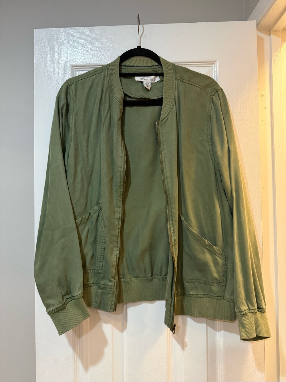 Super soft army green bomber